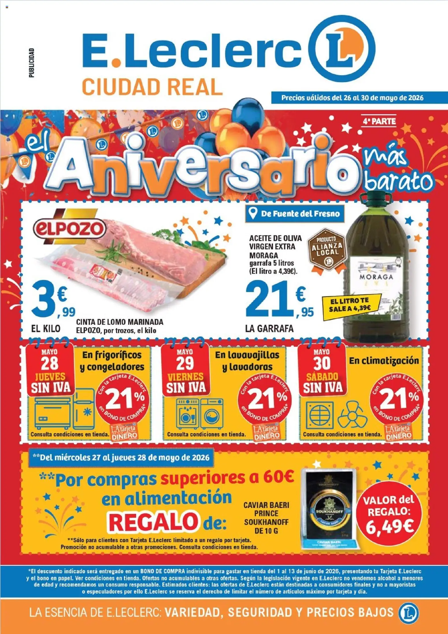 E.Leclerc Ciudad Real │ válido desde el 26.05.2026 | Página: 1 | Productos: Aceite, Té, Aceite de oliva, Aceite de oliva virgen extra