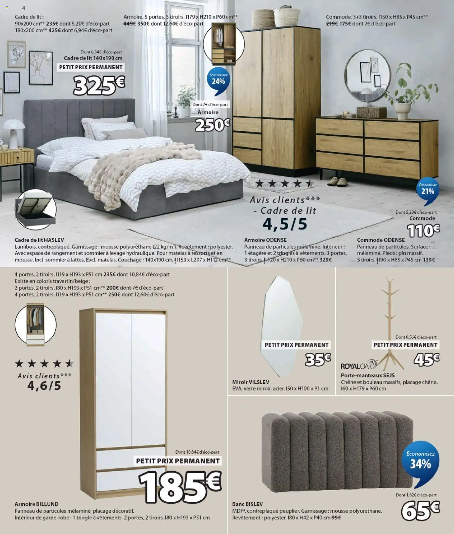 {H1} | Page: 4 | Produits: Matelas, Commode, Sommier, Tiroirs