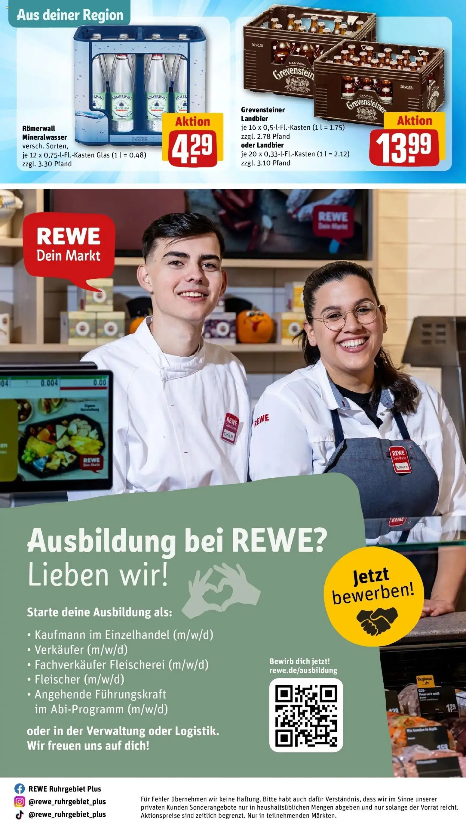 REWE Prospekt ab 12.10.2026 zum Blättern » Angebote | Seite: 33 | Produkte: Mineralwasser, Veltins