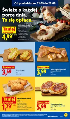 Náhled letáku Lidl Polsko leták od 21.09.2026 | Strana: 49 | Produkty: Pizza, Focaccia, Brie, Mozzarella