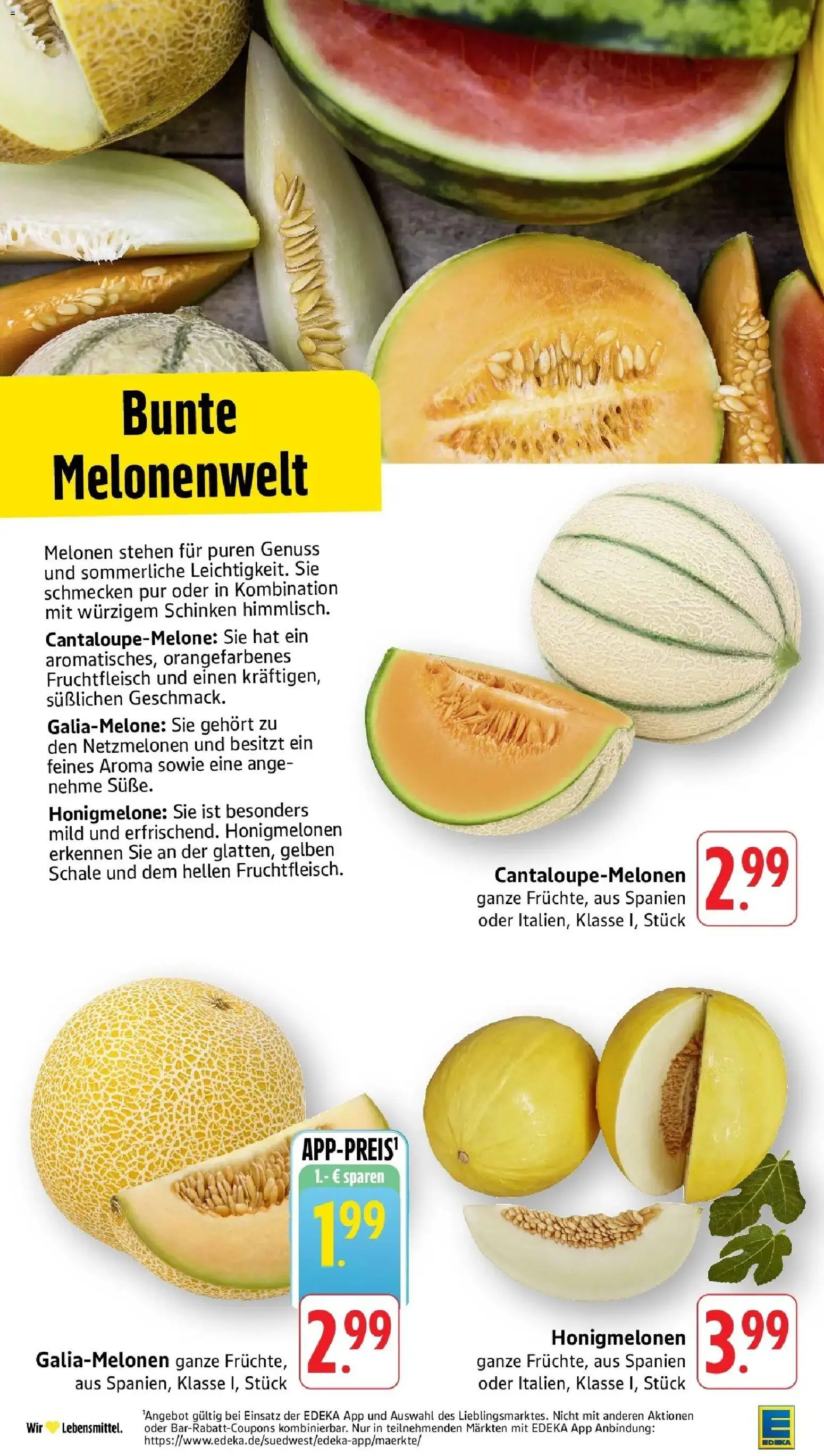 Edeka Prospekt Trier – gültig ab 08.06.2026 | Seite: 6 | Produkte: Honigmelone, Schinken