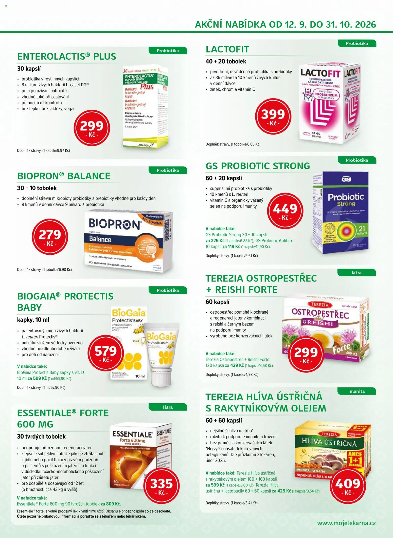 Moje lékárna leták od 12.09.2026 | Strana: 7 | Produkty: Vitamin c, Vegan, Hlíva ústřičná, Cd