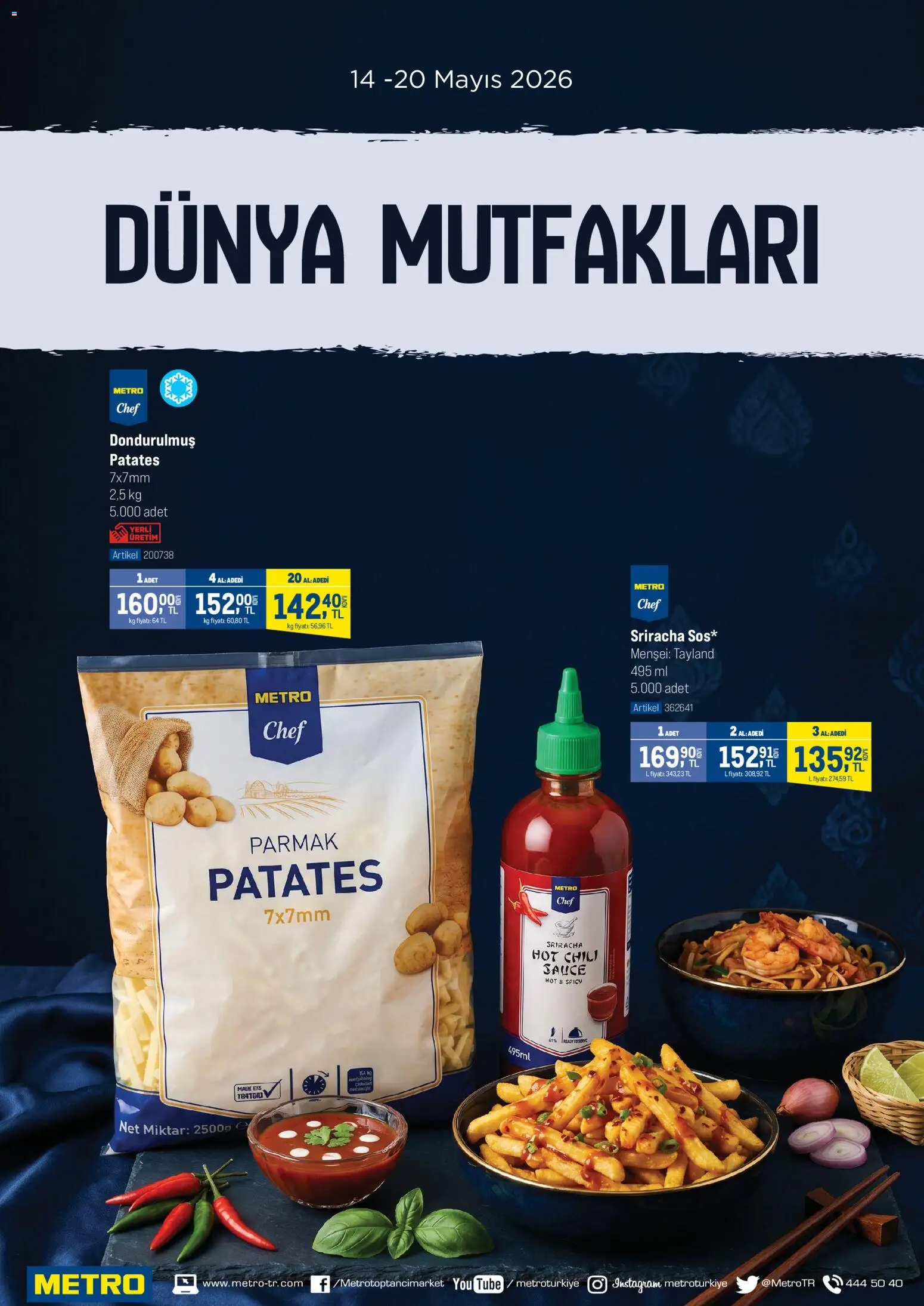 Metro - Dünya Mutfakları - 14.05.2026 tarihinden itibaren geçerlidir | Sayfa: 1 | Ürünler: Patates