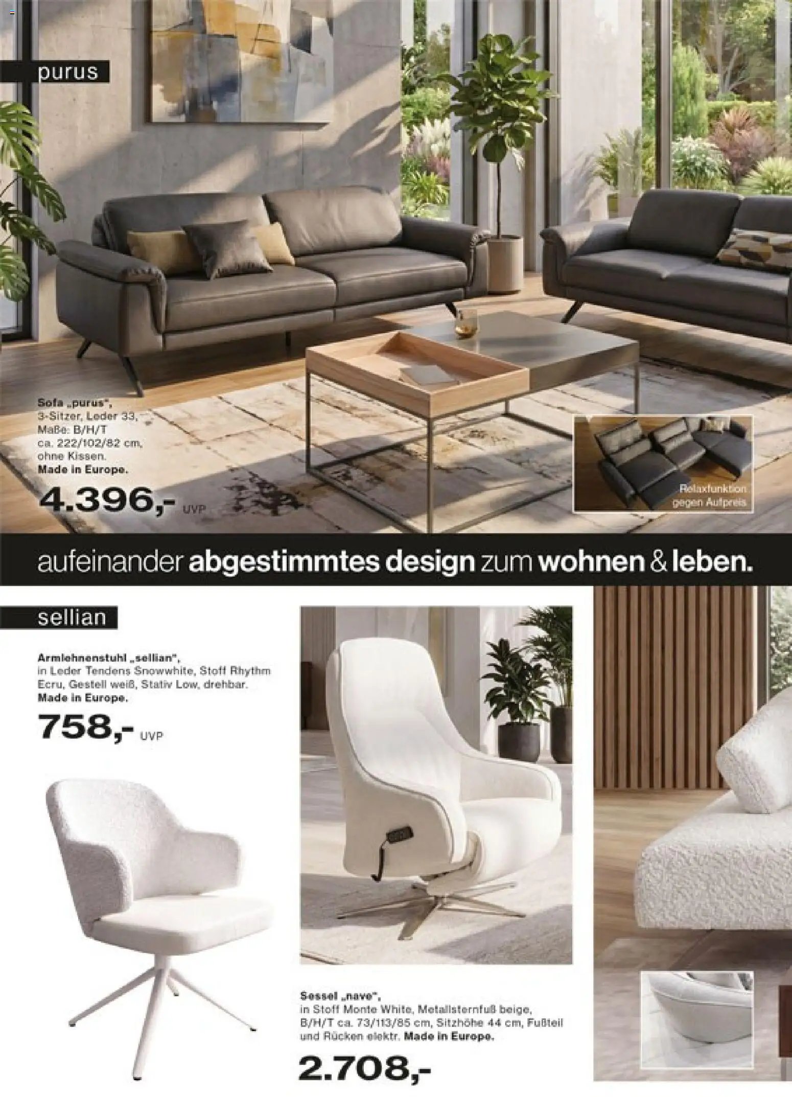 Porta! Hülsta Spezial – gültig ab 27.10.2026 | Seite: 4 | Produkte: Sofa, Sessel, Stativ