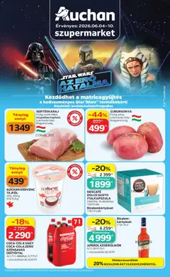 Auchan Szupermarket akciós újság - amely érvényes a következő dátumtól: 04.06.2026