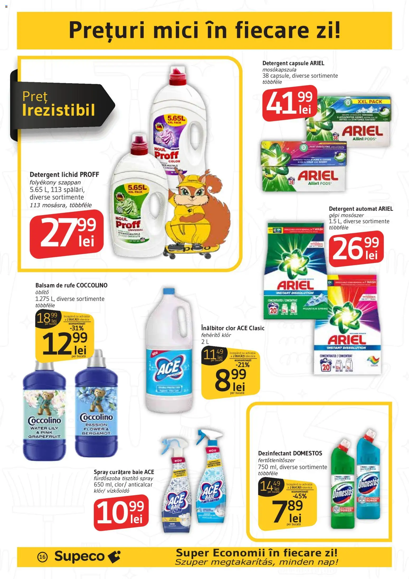 Noul catalog Supeco – valabil de la 25.06.2026 | Pagină: 16 | Produse: Kedi Ödül Oyuncakları, Mici, Balsam, Balsam de rufe