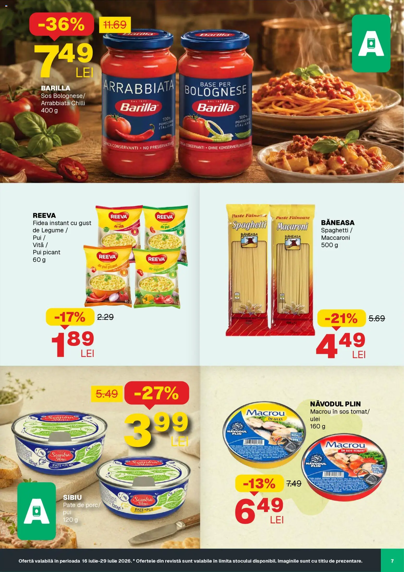 Noul catalog Annabella – valabil de la 16.07.2026 | Pagină: 7 | Produse: Hacıyatmaz Kedi Oyuncağı, Paste, Legume, Sos
