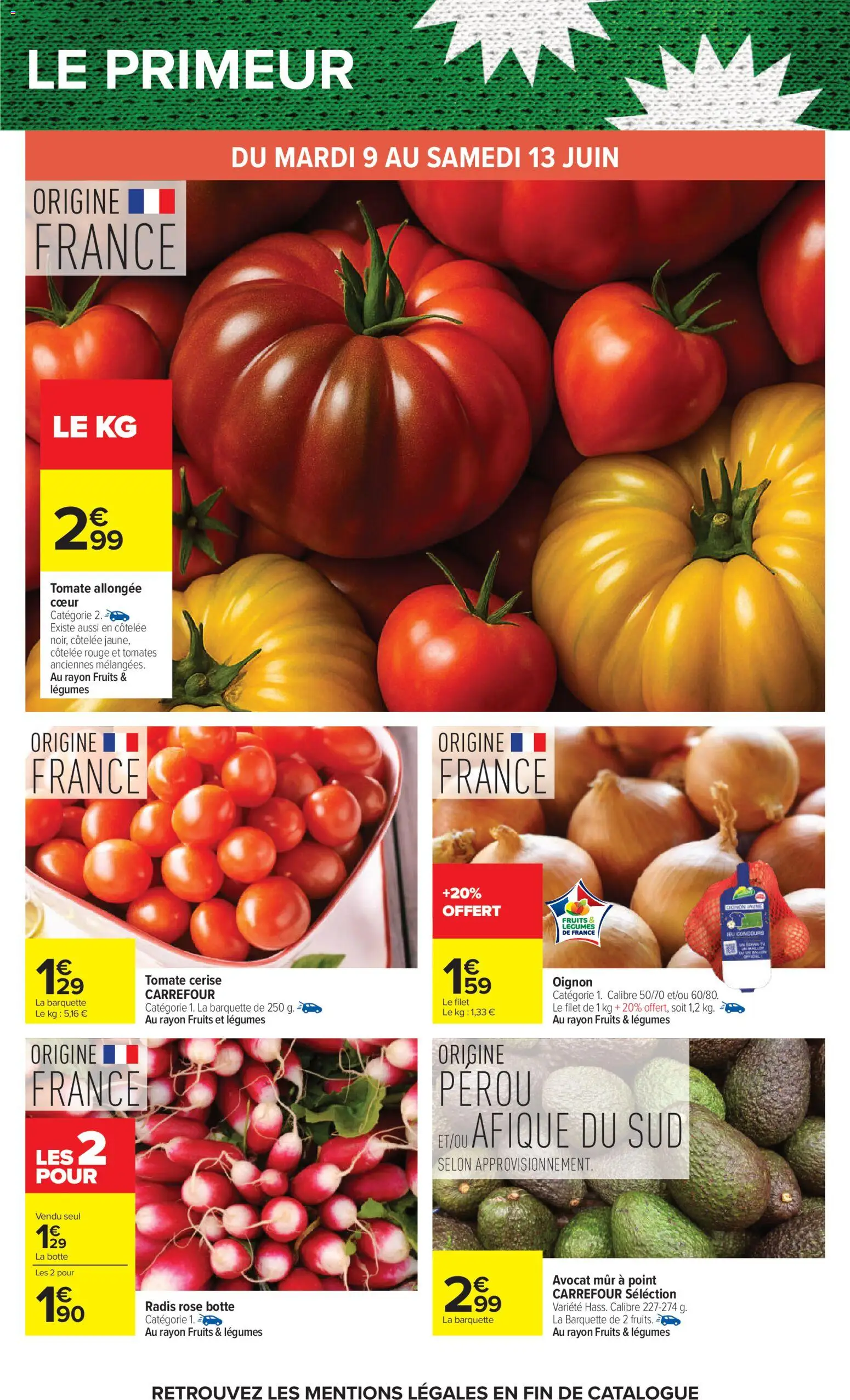 {H1} | Page: 49 | Produits: Radis, Oignon, Tomate cerise, Tomates