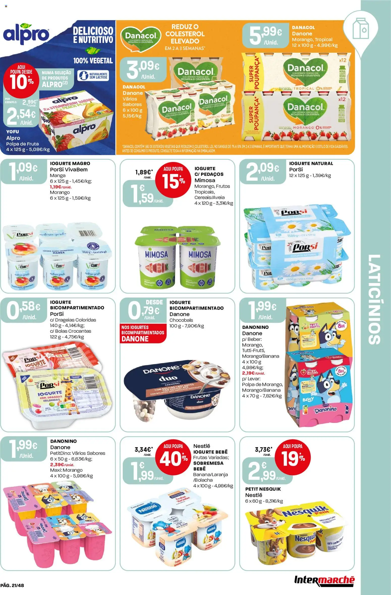 Intermarché folheto │ válido de 07.05.2026 | Página: 21 | Produtos: Iogurtes, Cálcio, Iogurte, Chocolate