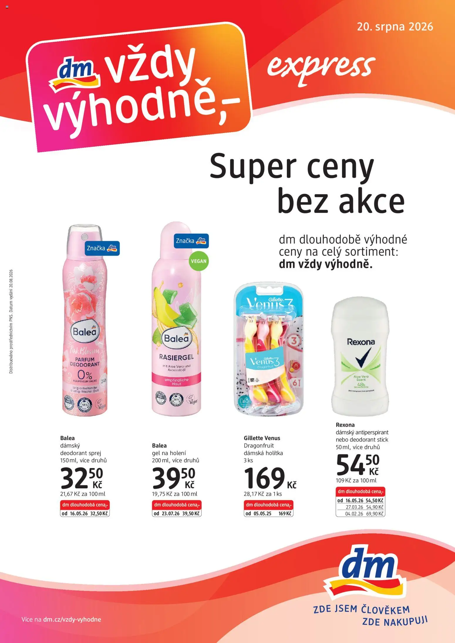 dm drogerie leták - Express od 20.08.2026 | Strana: 1