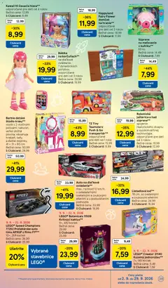 Tesco leták platný od 09.09.2026 | Strana: 39 | Produkty: Stolík, LEGO, Bábika