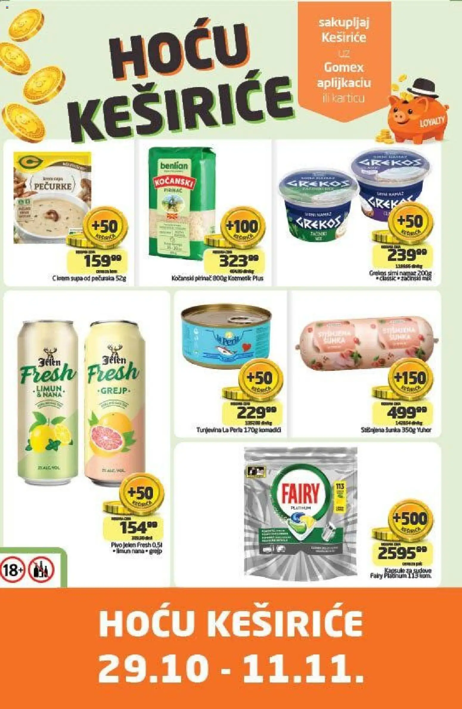 Gomex katalog - važi od 29.10.2026 | Strana: 1 | Proizvode: Pečurke, Grejp, Pivo