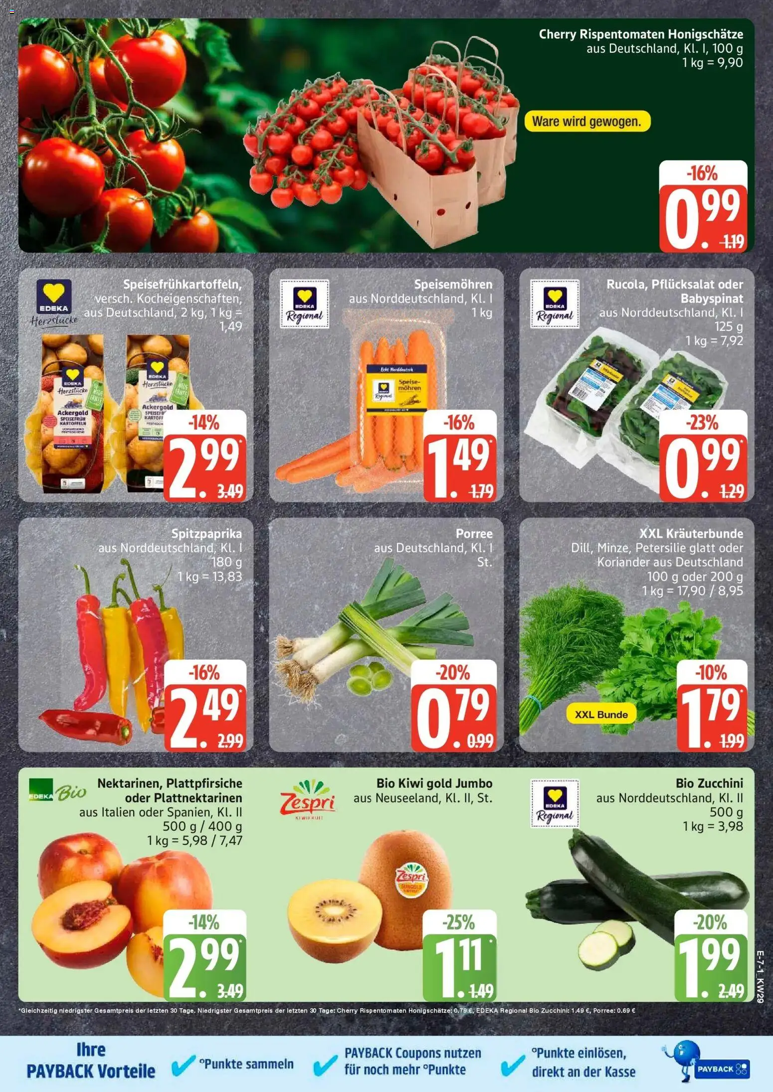E center Prospekt Stralsund – gültig ab 13.07.2026 | Seite: 9 | Produkte: Mohren, Kartoffeln, Petersilie, Zucchini