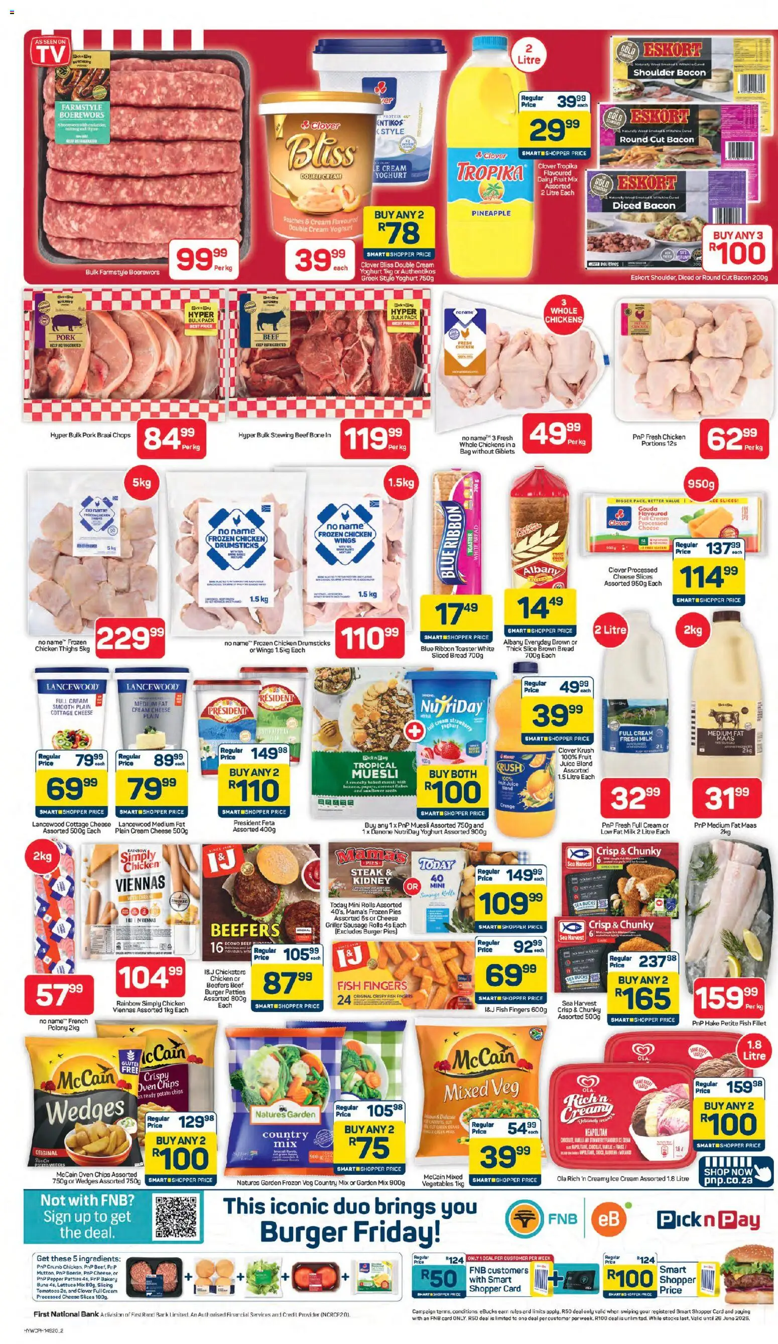 New Pick n Pay catalogue – valid from 25.05.2026 | Page: 2 | Products: Steak, Fish, Cream, Pepper