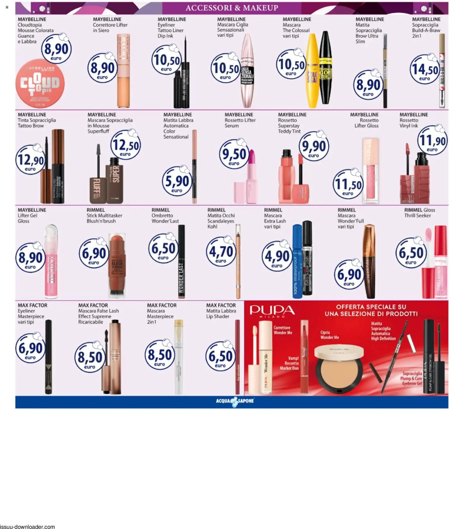 Volantino Acqua e Sapone del 27/07/2026 | Pagina: 5 | Prodotti: Ombretto, Eyeliner, Correttore, Blush