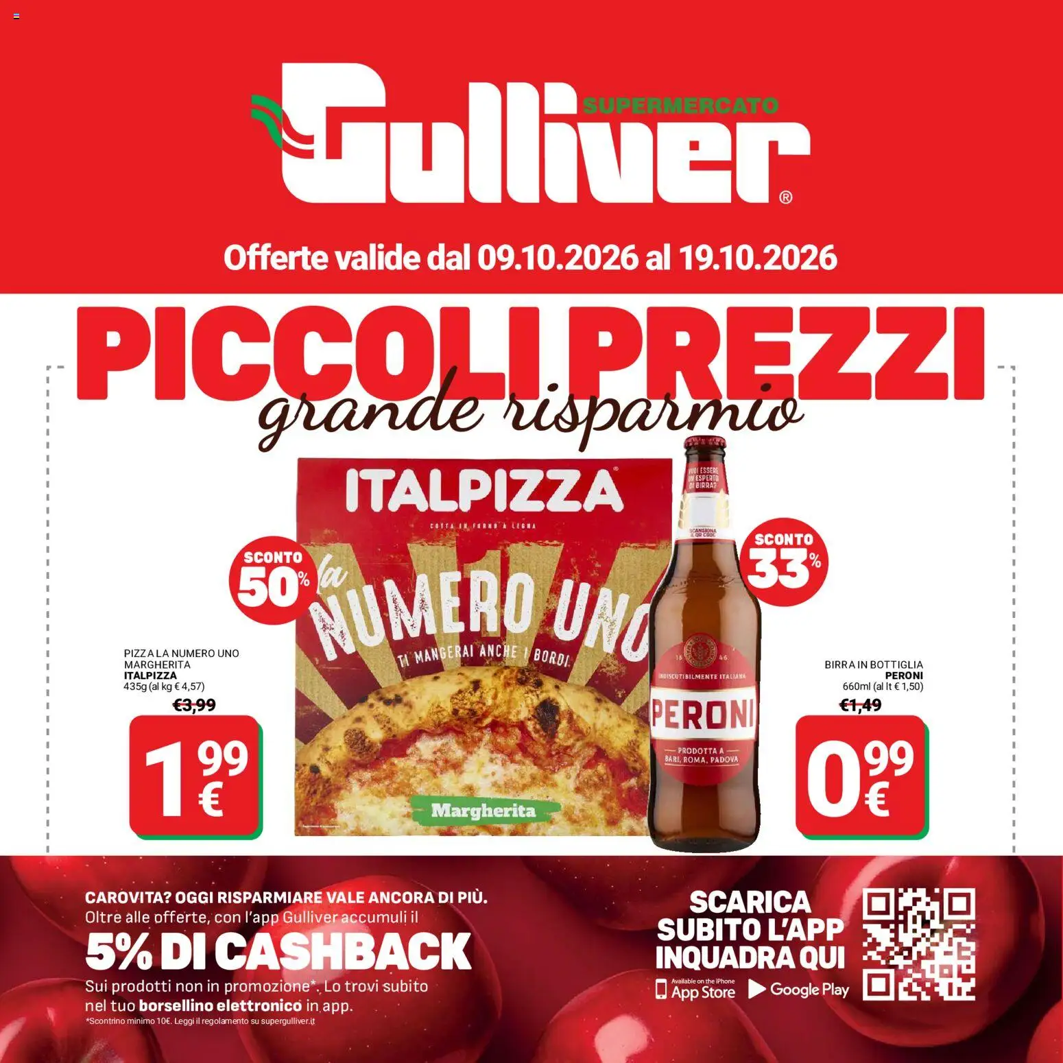 Volantino Gulliver del 09/10/2026 | Pagina: 1 | Prodotti: Iphone, The, Forno, Bottiglia