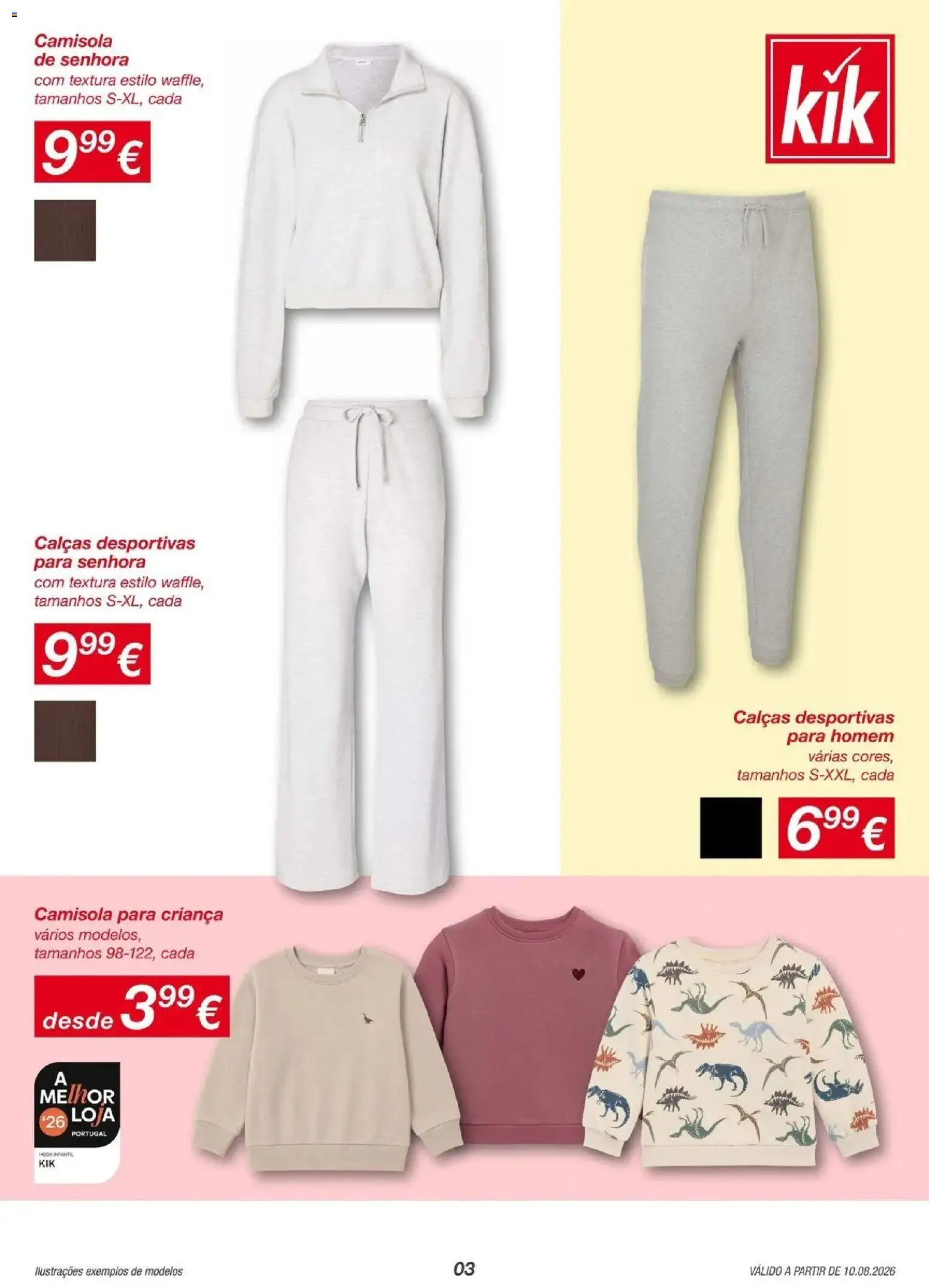 KIK - Mais diversão no regresso às aulas » de 07/08/2026 - 17/08/2026 | Página: 3 | Produtos: Calças, Camisola