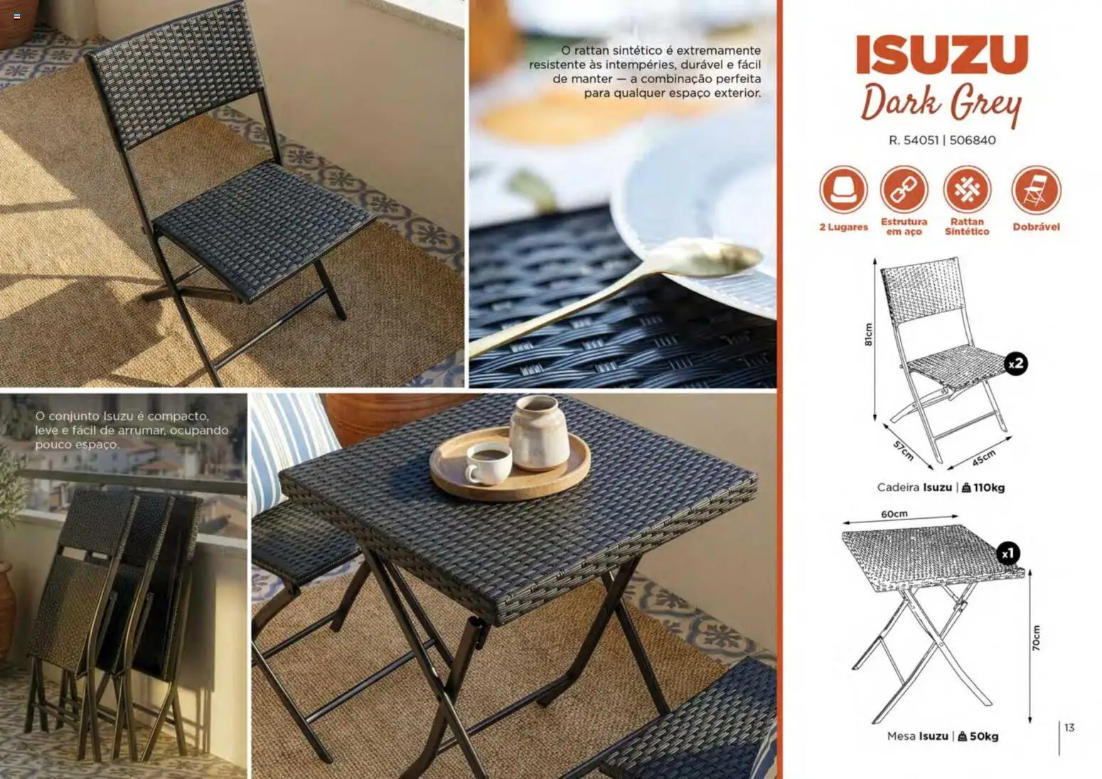 Espaço Casa folheto Ar Livre 2026 │ válido de 07.03.2026 | Página: 13 | Produtos: Mesa, Cadeira