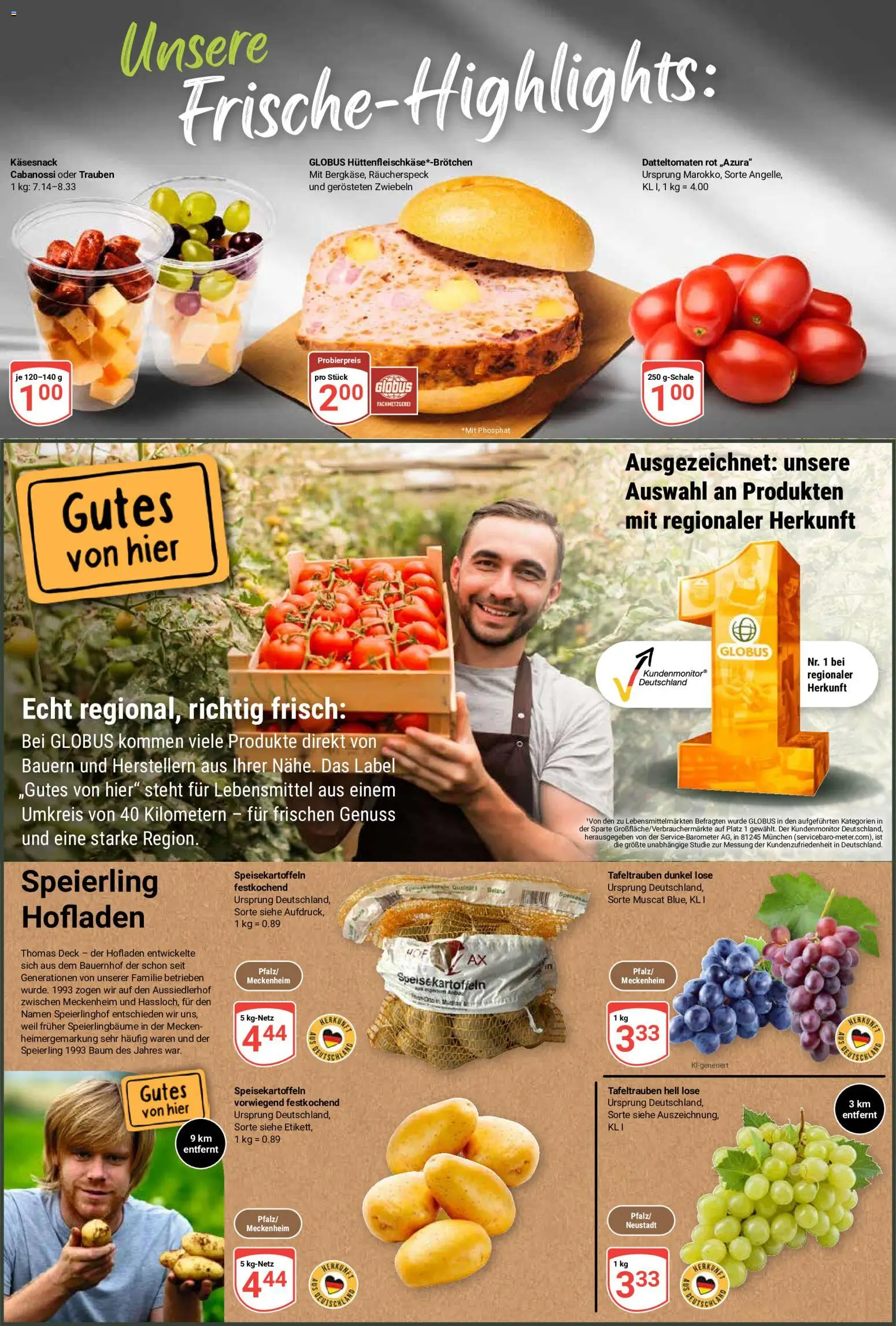 Globus Prospekt Neustadt a.d. Weinstraße – gültig ab 24.08.2026 | Seite: 2 | Produkte: Trauben, Zwiebeln