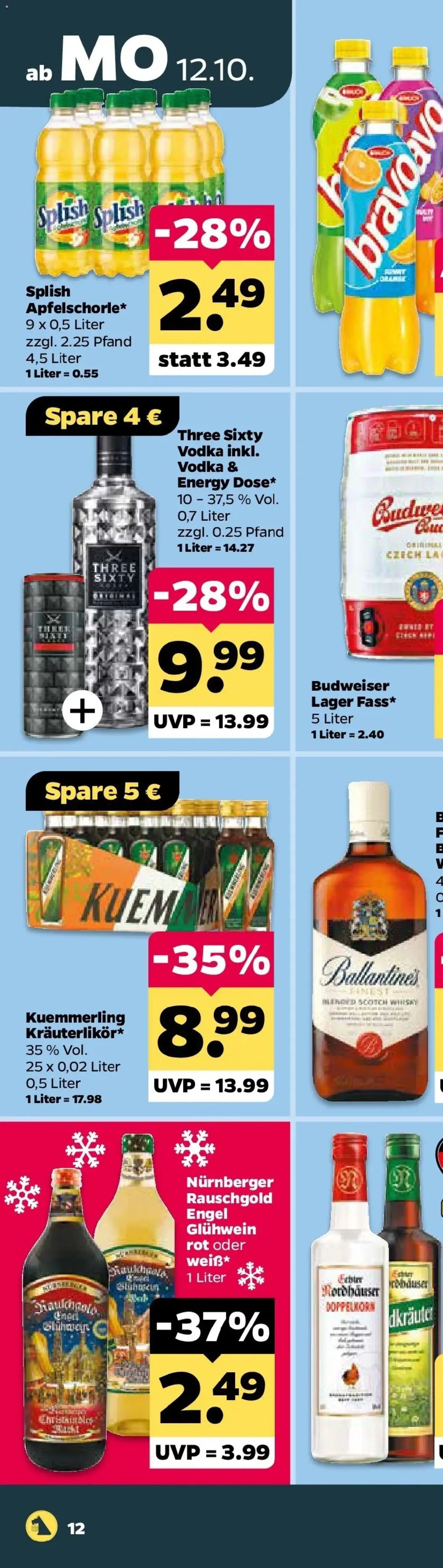 Netto Aktueller Prospekt ab 12.10.2026 → Angebote nächste Woche | Seite: 29 | Produkte: Energy, Kuemmerling, Budweiser, Vodka