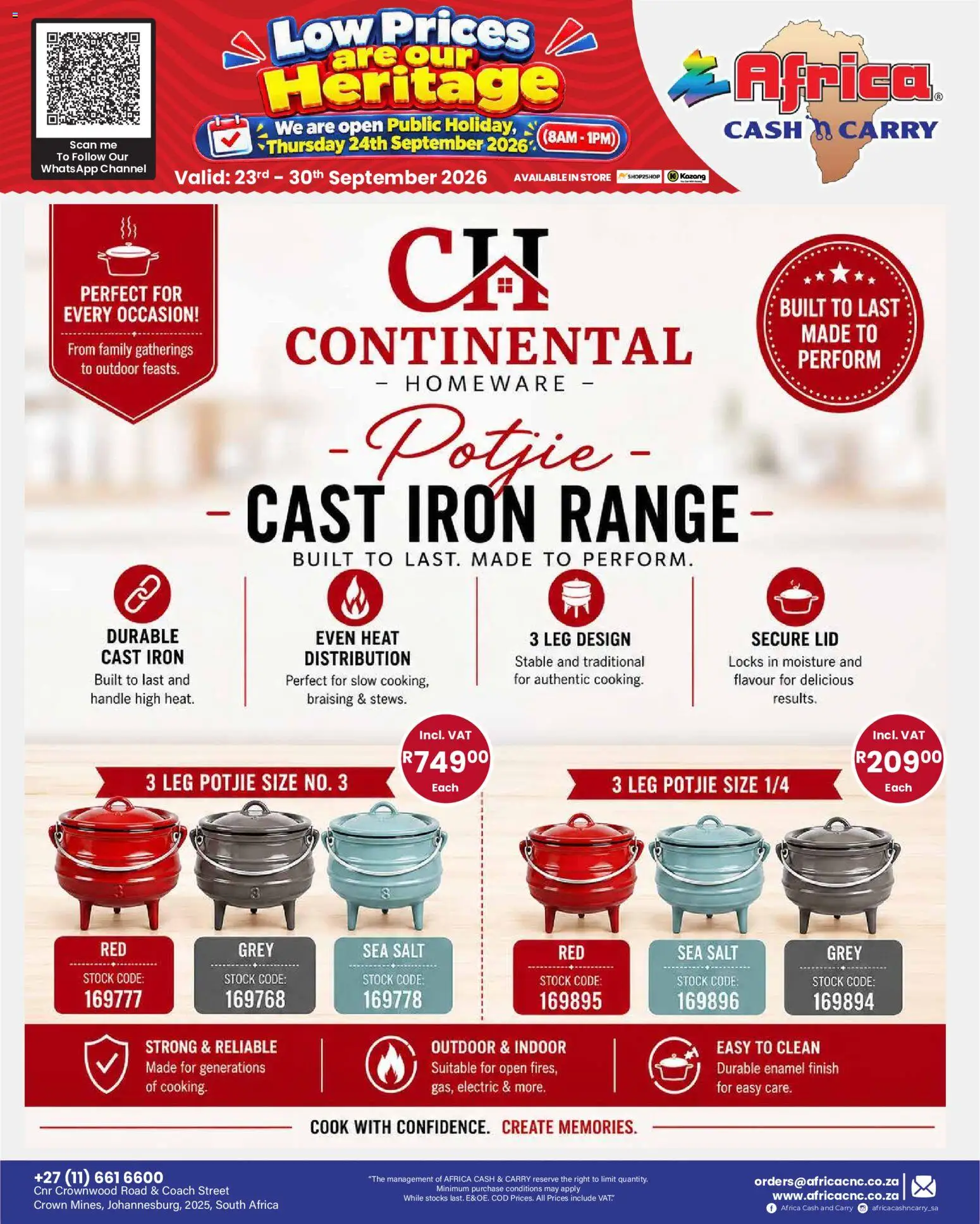 New Africa Cash & Carry catalogue – valid from 23/09/2026 | Page: 49 | Products: Iron, Stock, Enamel, Salt