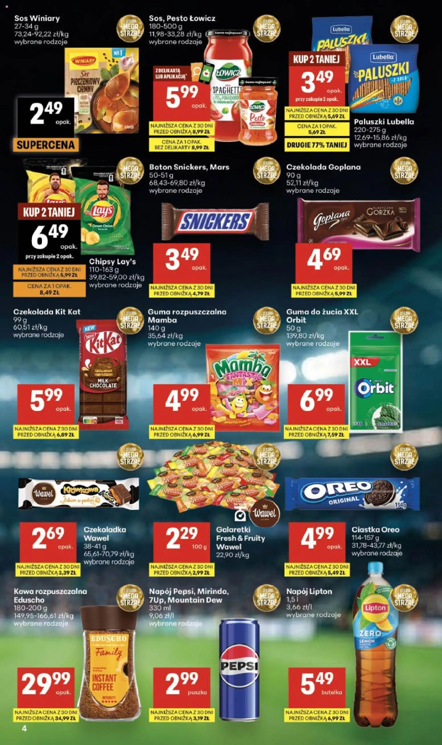 Delikatesy Centrum gazetka od 18.06.2026 | Strona: 4 | Produkty: Galaretki, Pepsi, Baton, Czekolada