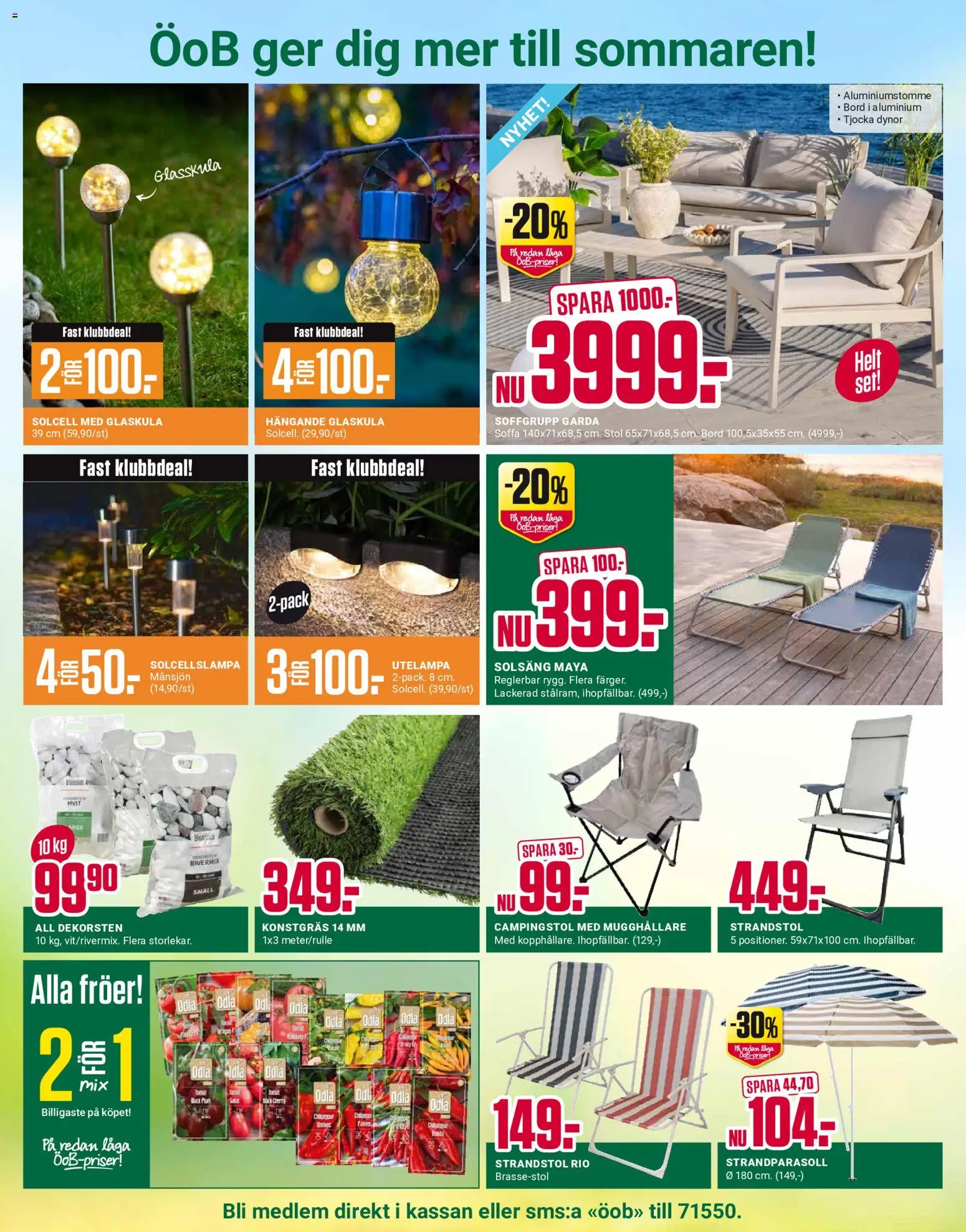 ÖoB reklamblad aktuell från 18.05.2026 | Sida: 5 | Produkter: Dynor, Solsäng, Dekorsten, Campingstol