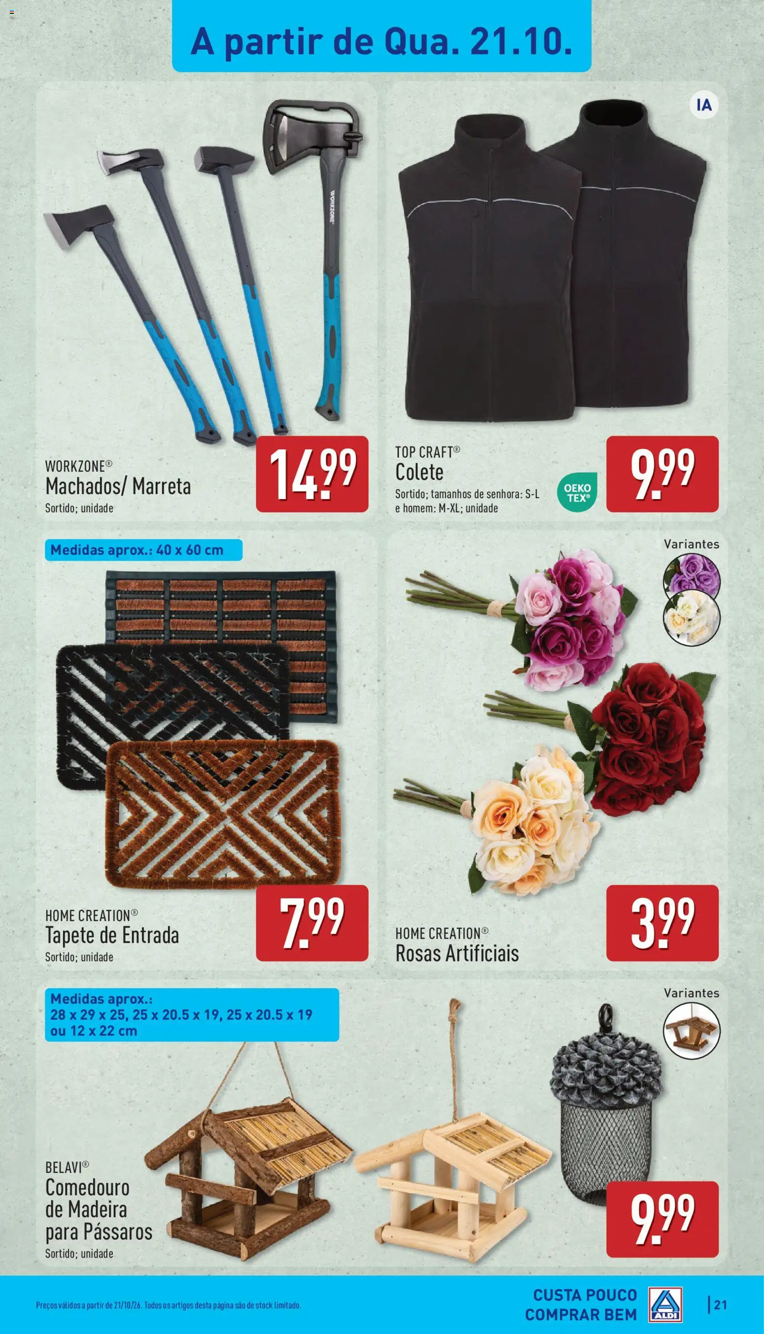 Aldi folheto │ válido de 24/10/2026 | Página: 21 | Produtos: Top, Tapete, Colete, Tapete de entrada