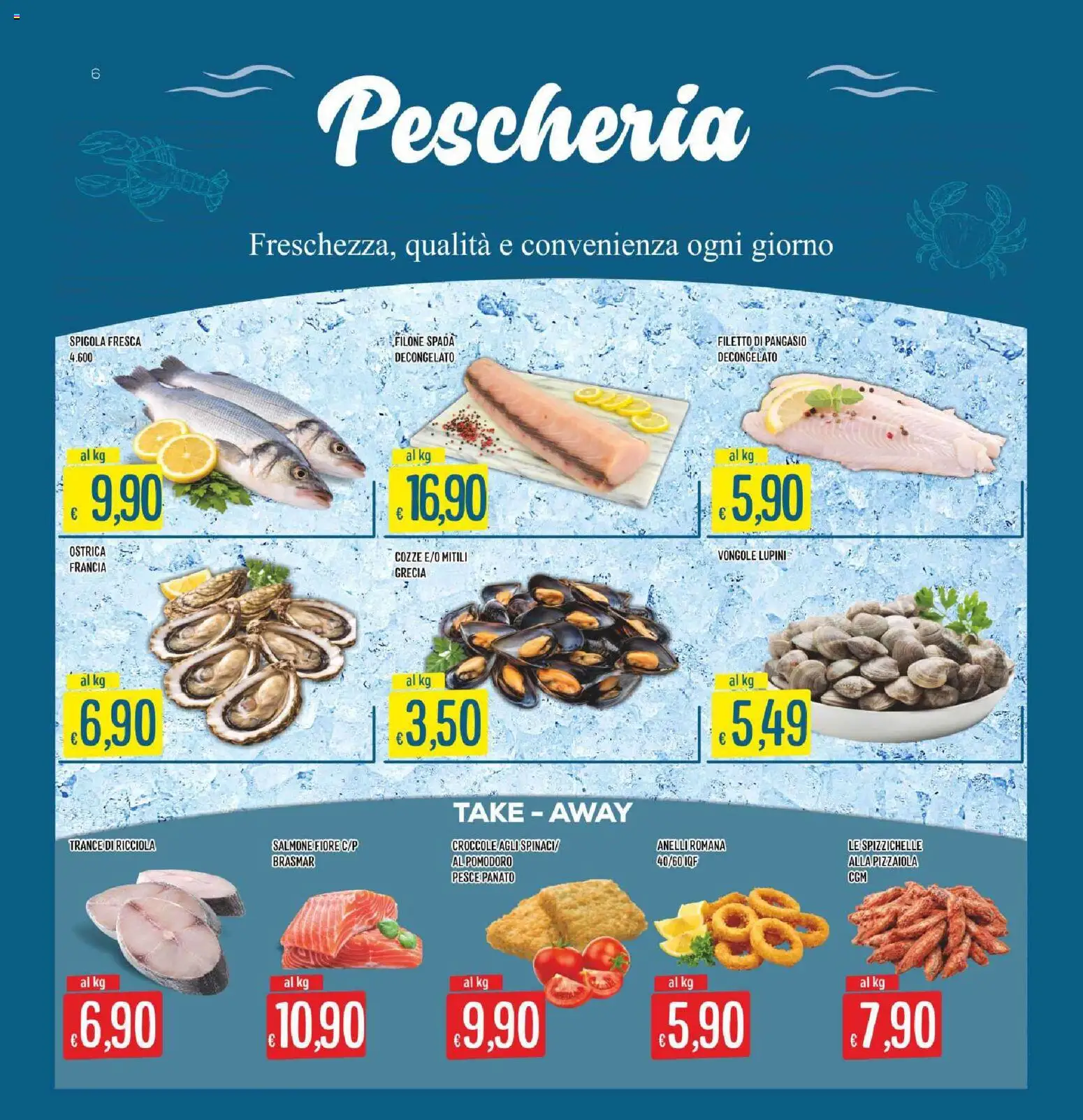 Volantino SISA del 20/08/2026 | Pagina: 6 | Prodotti: Salmone, Pesce, Vongole, Pomodoro