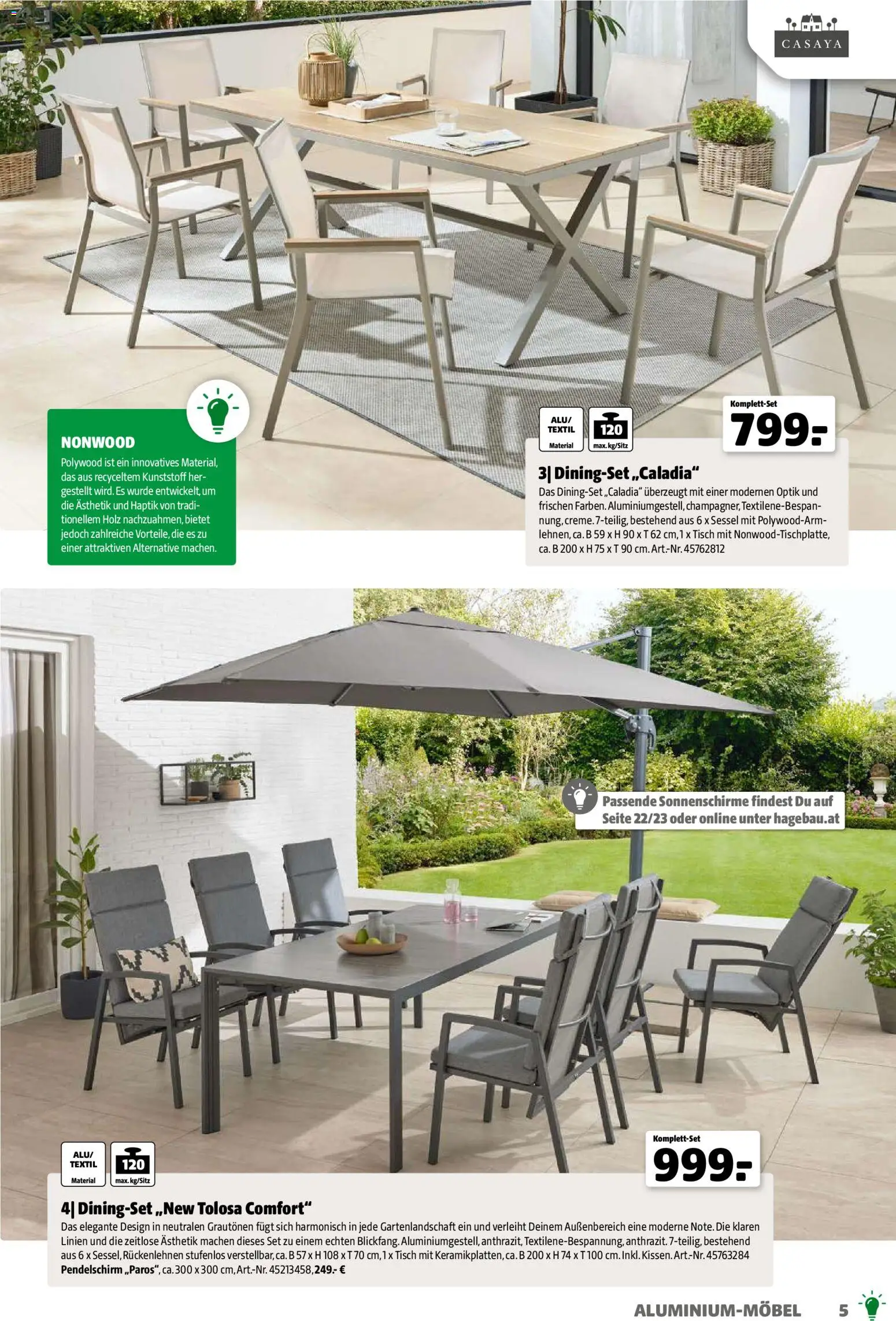 Hagebau Gartenjahr gültig ab 13.03.2026 | Seite: 5 | Produkte: Sessel, Tisch