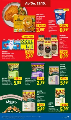 XXL Hähnchen Schnitzel, Tiefgefroren. Je 500 g ab 26.10.2026 gültig | Seite: 63