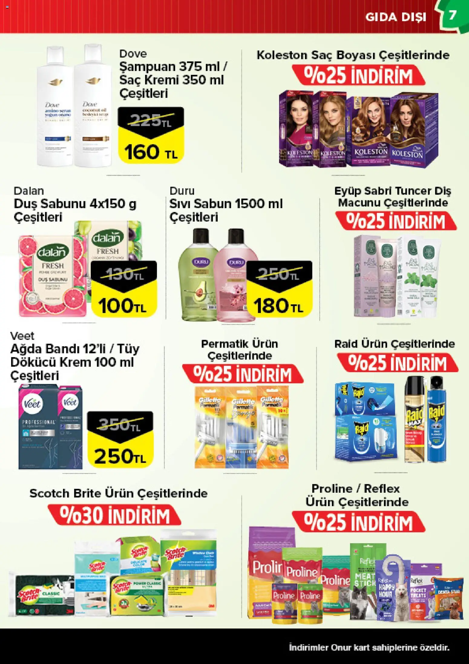 Onur Market Katalog - 25 Ağustos 2026 tarihinden itibaren geçerlidir | Sayfa: 7 | Ürünler: Duş, Şampuan, Saç Kremi, Sabun