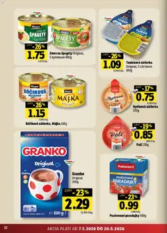Fresh leták platný od 07.05.2026 | Strana: 22 | Produkty: Paradajky, Kuchyne, Granko, Špagety