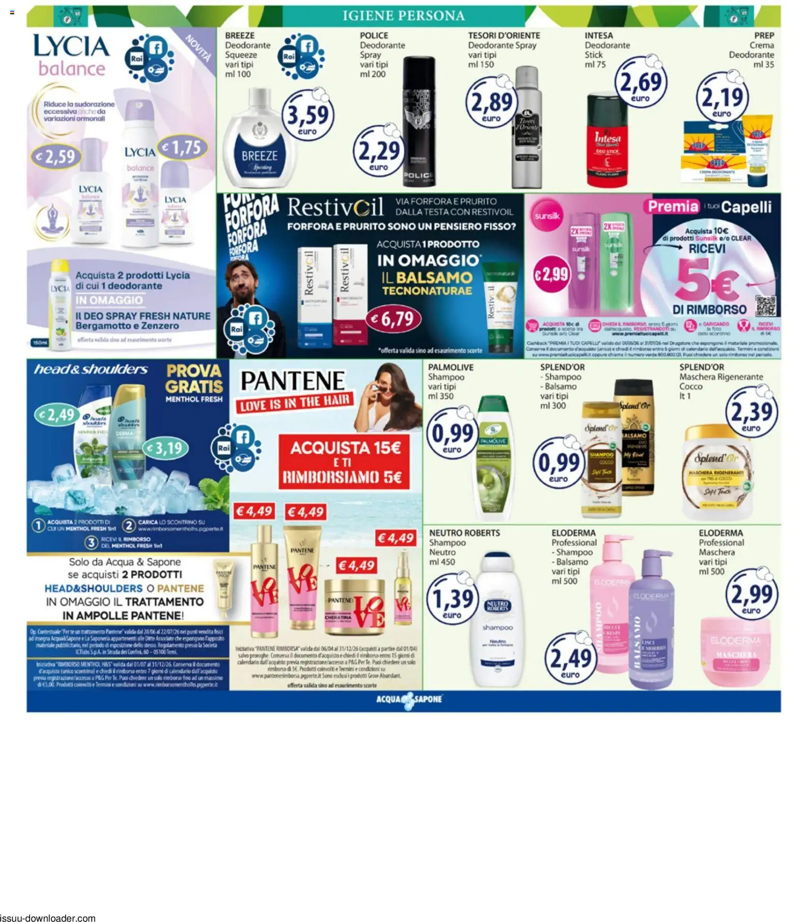 Volantino Acqua e Sapone del 29/06/2026 | Pagina: 7 | Prodotti: Shampoo, Maschera, Acqua, The