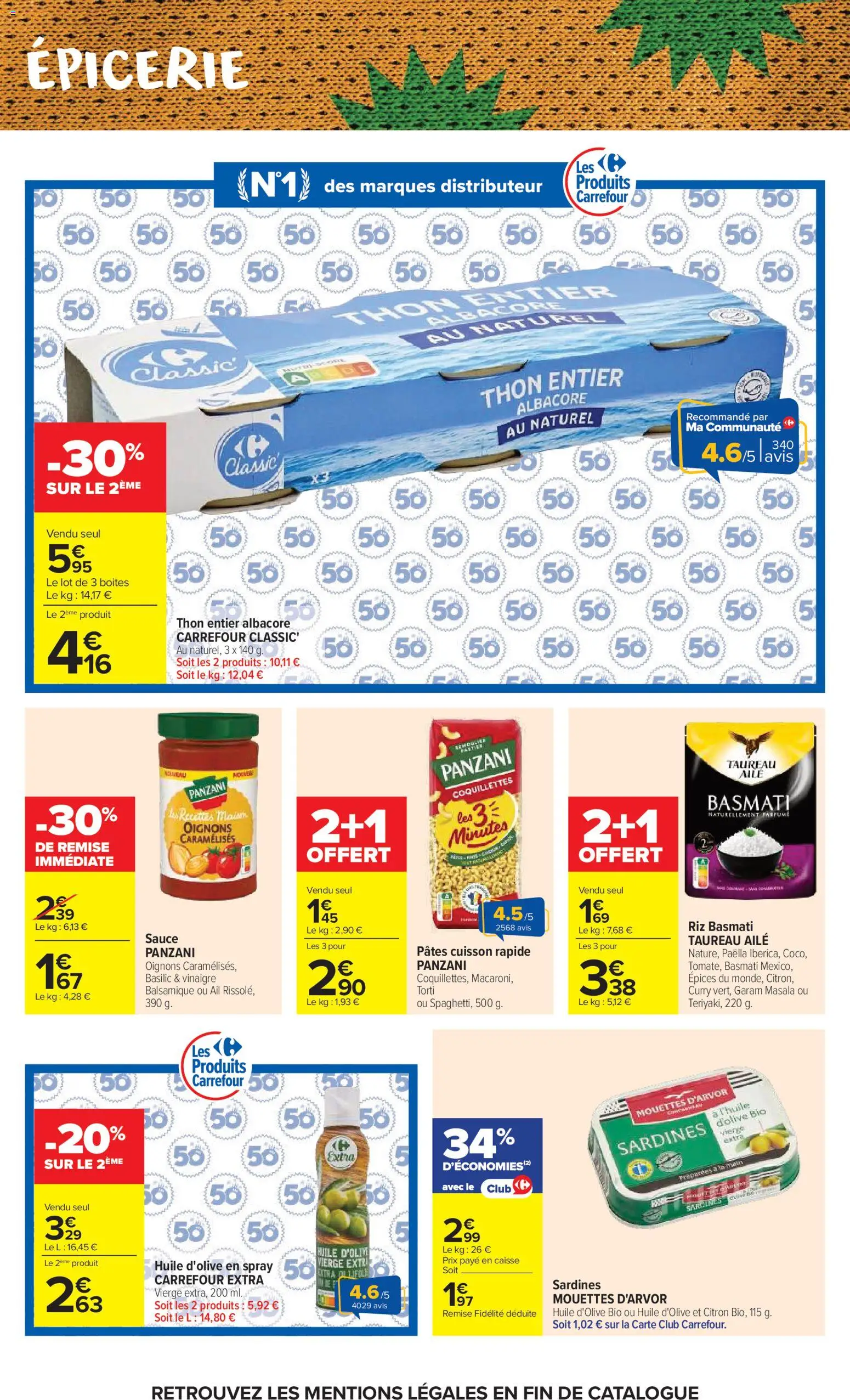 {H1} | Page: 35 | Produits: Curry, Vinaigre, Riz, Coquillettes