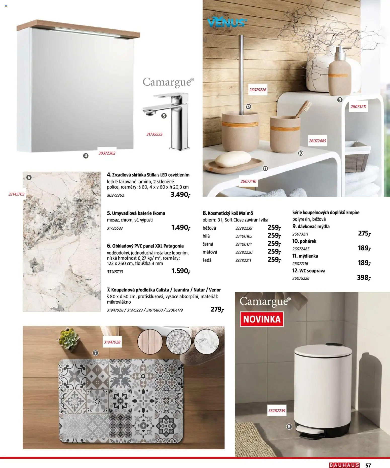 Katalog Sanita od 29.09.2026 | Strana: 57 | Produkty: Dávkovač, Wc, Baterie, LED