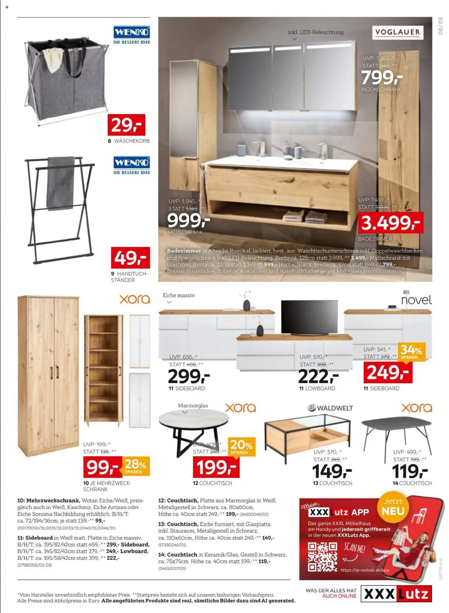 XXXLutz Prospekt aktuell gültig ab 25.08.2026 | Seite: 9 | Produkte: Couchtisch, Schrank