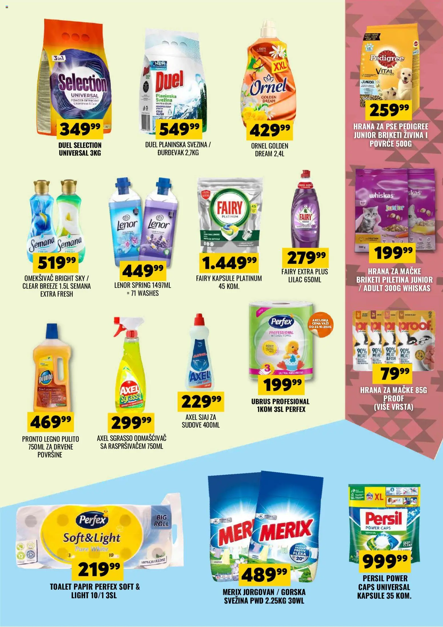 Tekijanka katalog - važi od 21.10.2026 | Strana: 15 | Proizvode: Lenor, Toalet papir, Hrana za pse, Persil