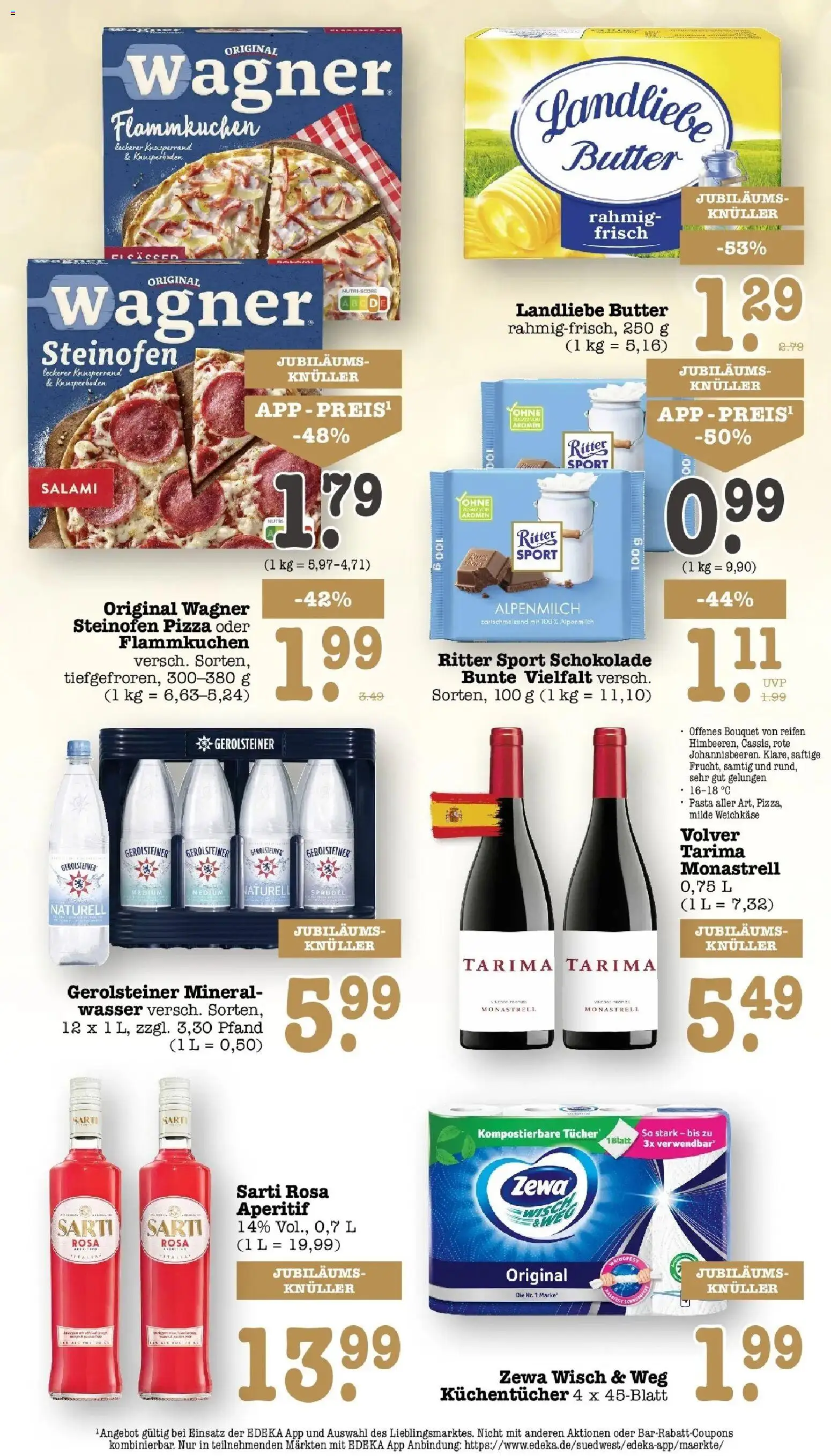 E center Prospekt Karlsruhe (ab 05.10.2026) zum Blättern | Seite: 4 | Produkte: Butter, Landliebe butter, Salami, Gerolsteiner