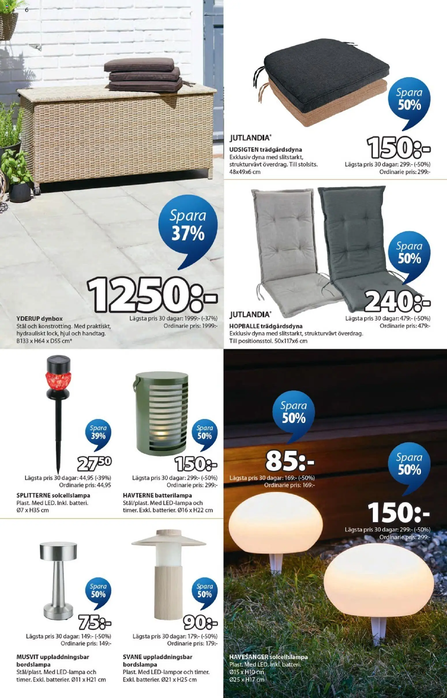 JYSK reklamblad aktuell från 01.06.2026 | Sida: 6 | Produkter: Bordslampa