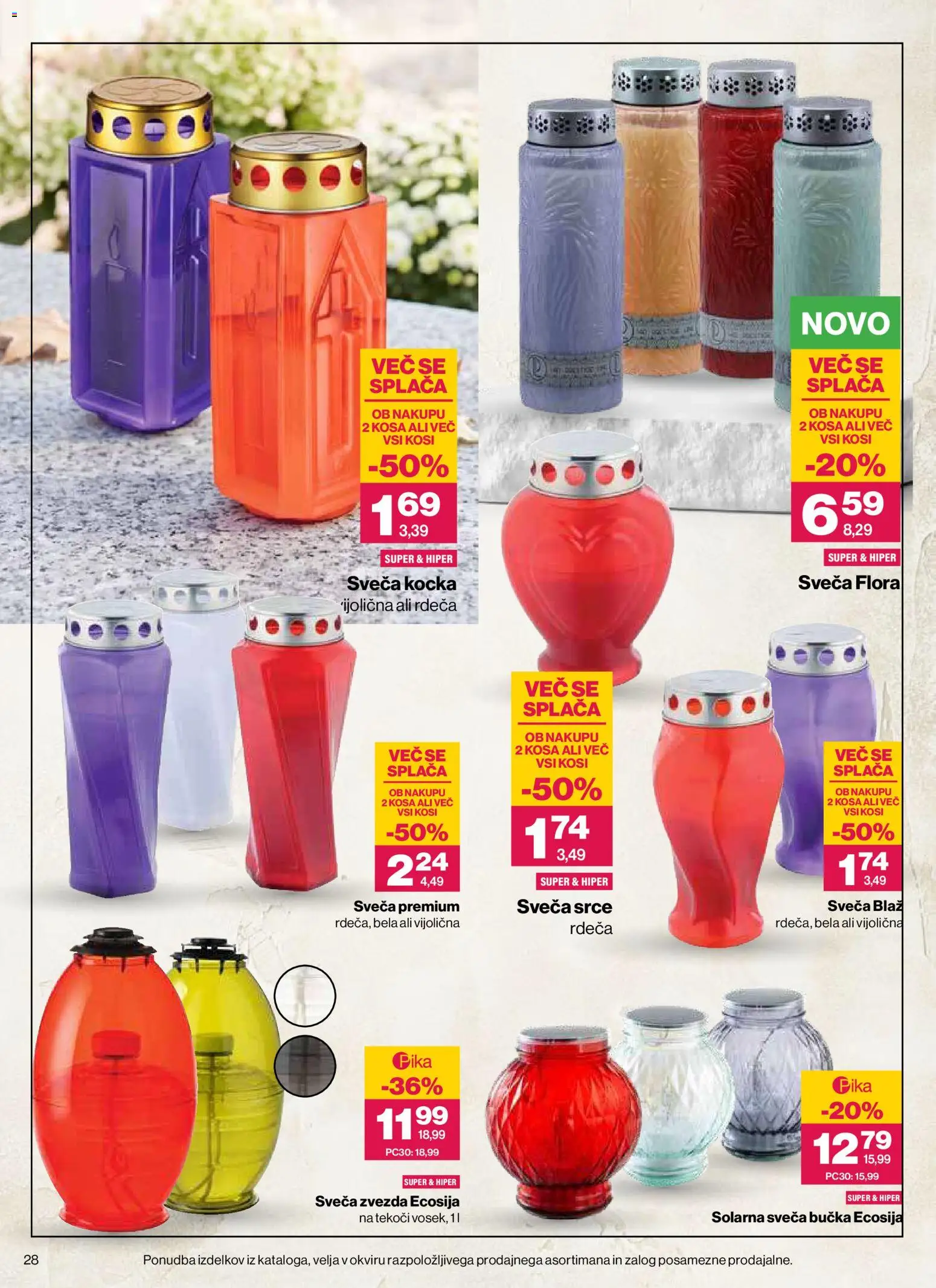 Novi Mercator katalog ponudbe – veljaven od 08.10.2026 | Stran: 28 | Izdelki: Sveča, Bučka