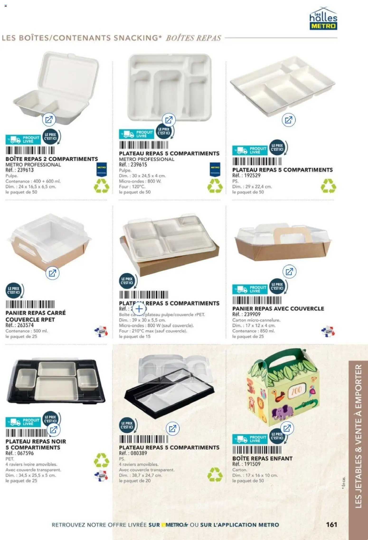 {H1} | Page: 161 | Produits: Four, Plateau, Plateau repas, Livre