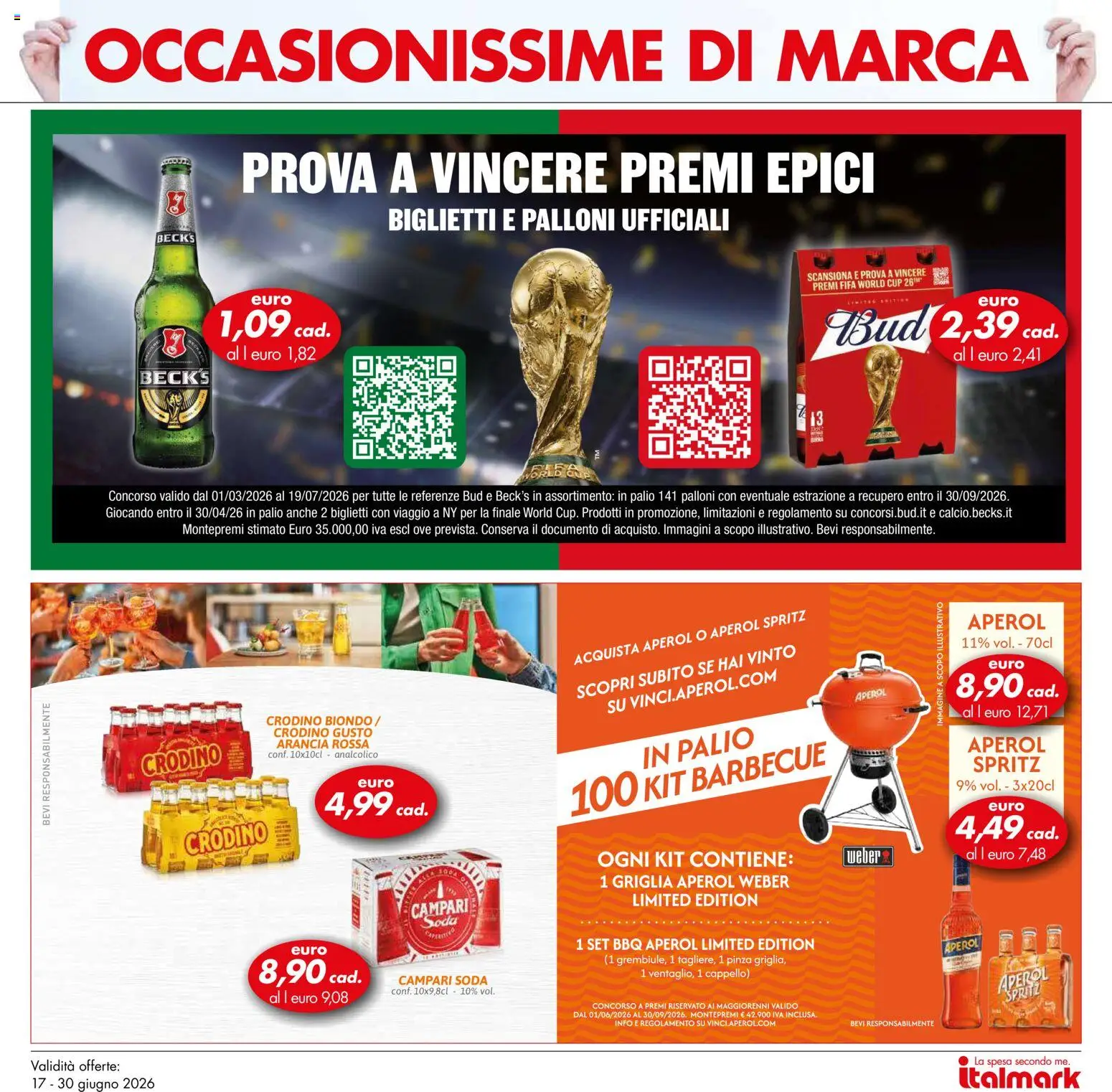 Volantino Italmark del 17.06.2026 | Pagina: 11 | Prodotti: Barbecue, Cappello, Arancia, Griglia