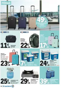 Pré-visualização E.Leclerc folheto Não Alimentar válido de 02/07/2026 | Página: 10 | Produtos: Mochila, Mala de viagem, Necessaire, Fogão