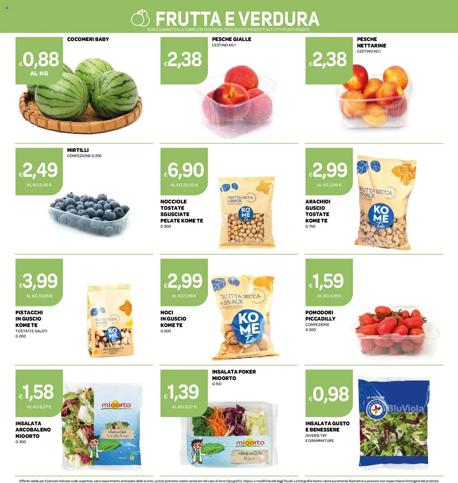 Volantino Ekom del 30/06/2026 | Pagina: 8 | Prodotti: Tè, Nocciole, Mirtilli, Cestino