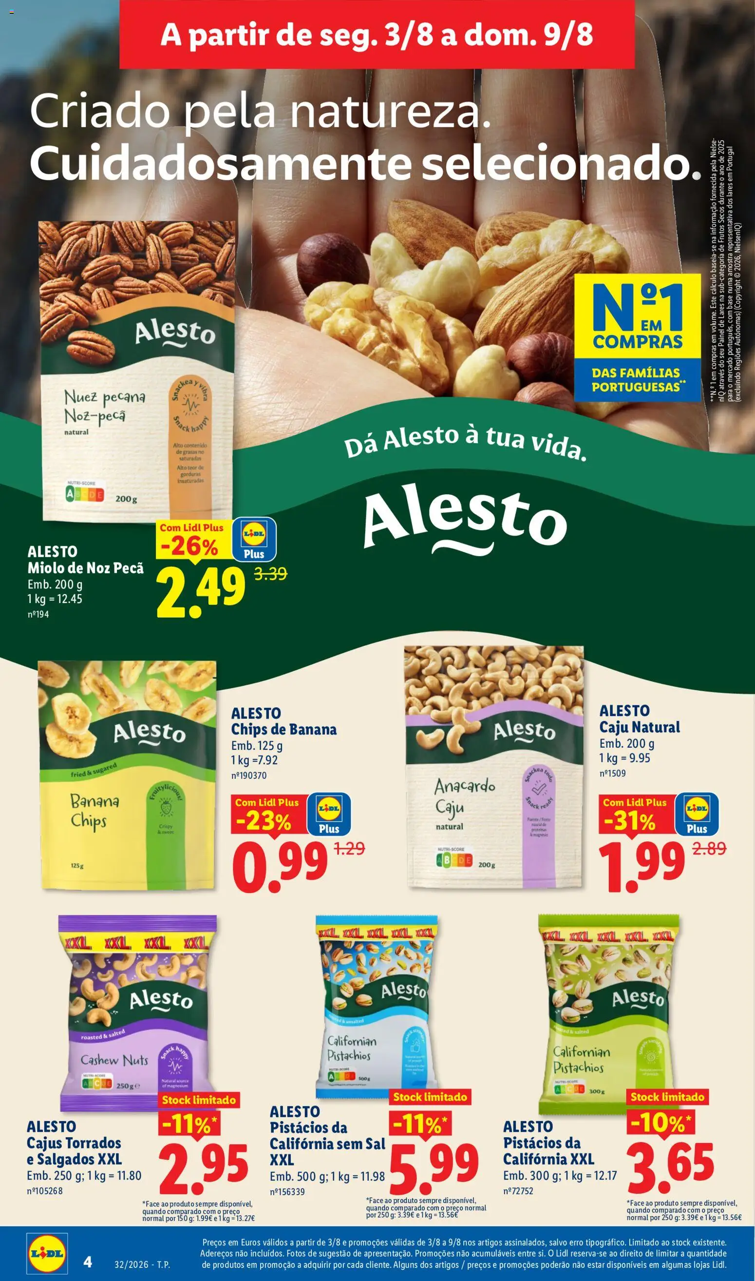 Lidl folheto │ válido de 03/08/2026 | Página: 4 | Produtos: Banana, Base, Sal