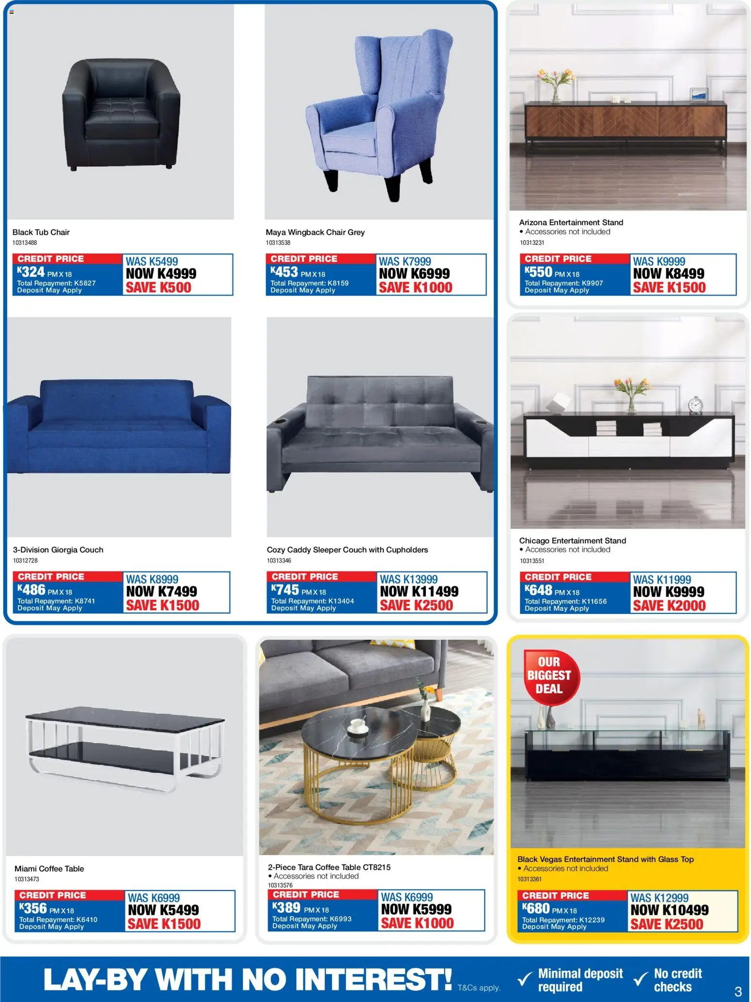 New OK Furniture catalogue – valid from 13.04.2026 | Page: 3 | Products: Couch, Coffee table, Table, Chair