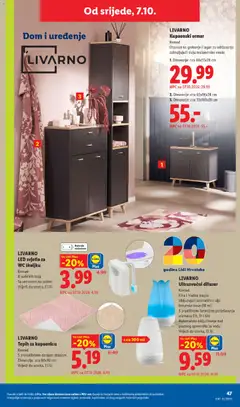 LIVARNO Kuponska ormar, Komad Otporan na grebanje i lagan za održavanje zahvaljujući sloju melaminske smole - Pregled kataloga iz trgovine Lidl, vrijedi od 05.10.2026 | Stranica: 47 | Proizvodi: Ulje, LED svjetlo, Baterije, Led