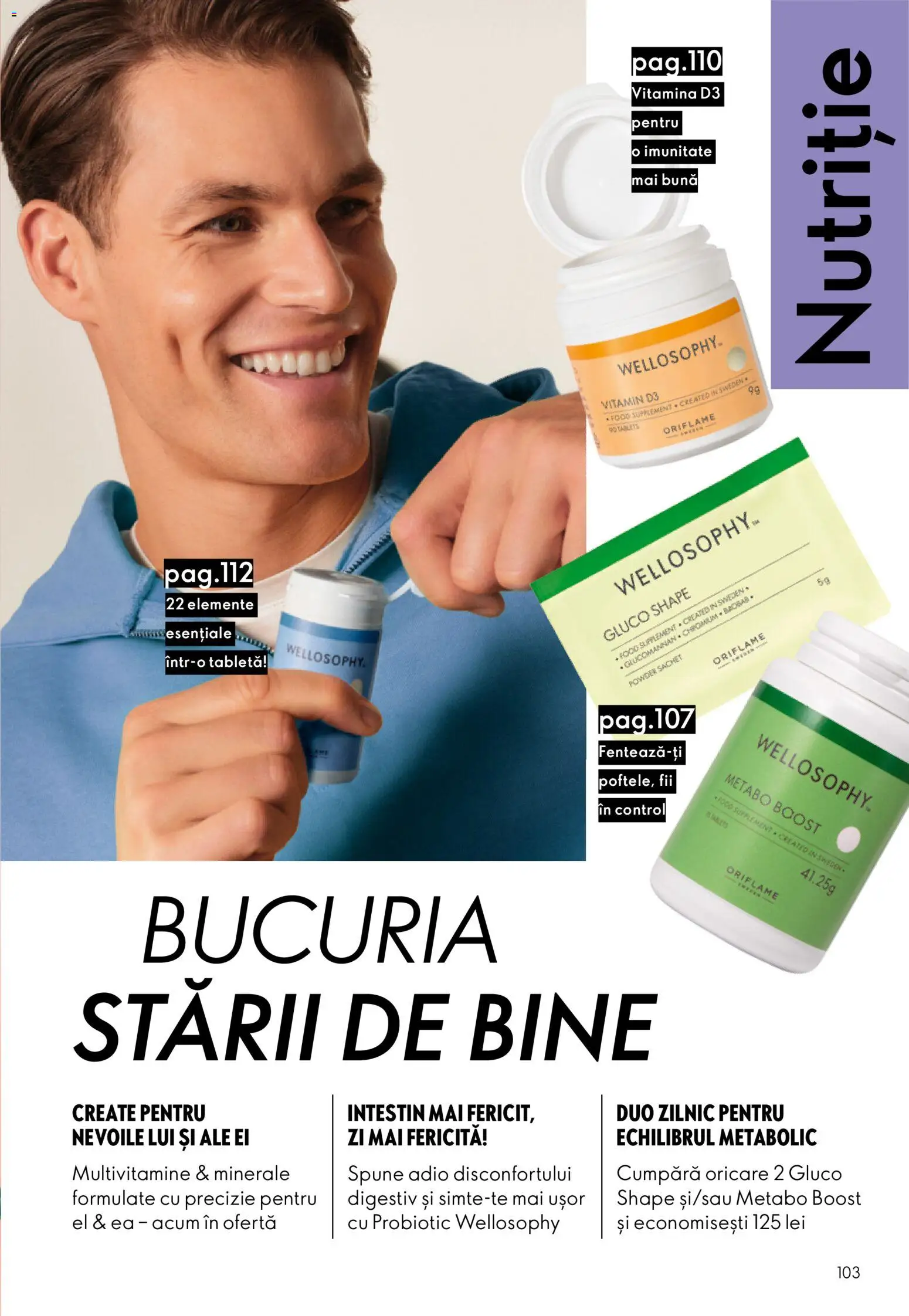 Noul catalog Oriflame – valabil de la 29.07.2026 | Pagină: 103 | Produse: Tabletă, Intestin