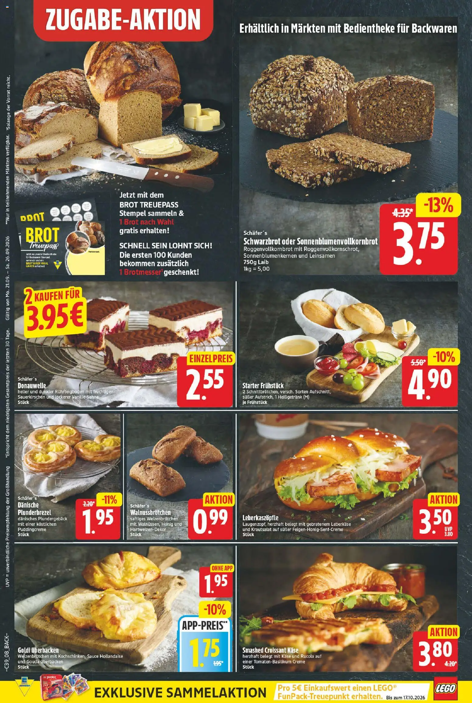 E center Prospekt – gültig ab 21.09.2026 | Seite: 8 | Produkte: Theke, Gouda, Rucola, Brot